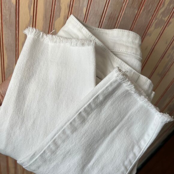 Levi's Woman's 711‎ White Denim Distressed Skinny Jeans Size 27 - Picture 9 of 13